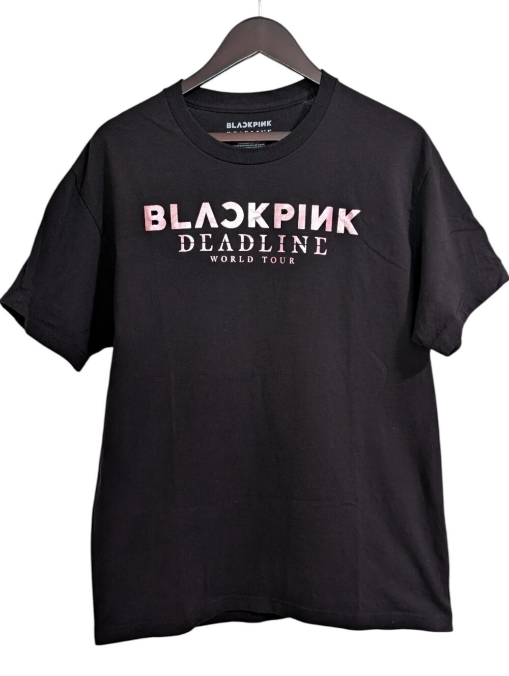 BLACKPINK Born Pink World Tour Deadline T-Shirt Black Rose Gold Size Large